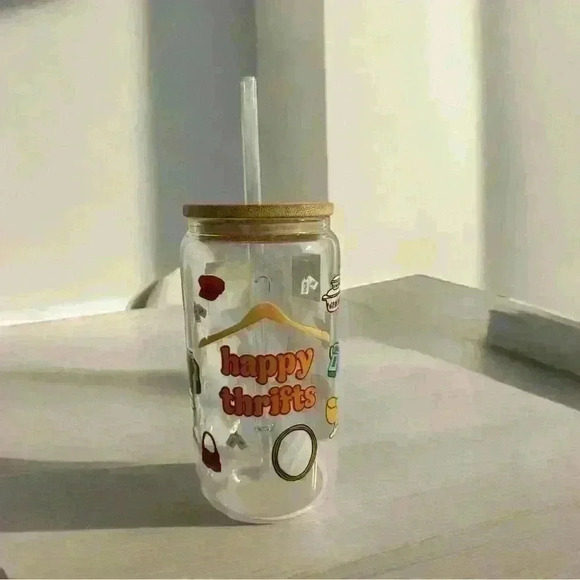 Other - New Glass “Happy Thrifts” Libby Cup